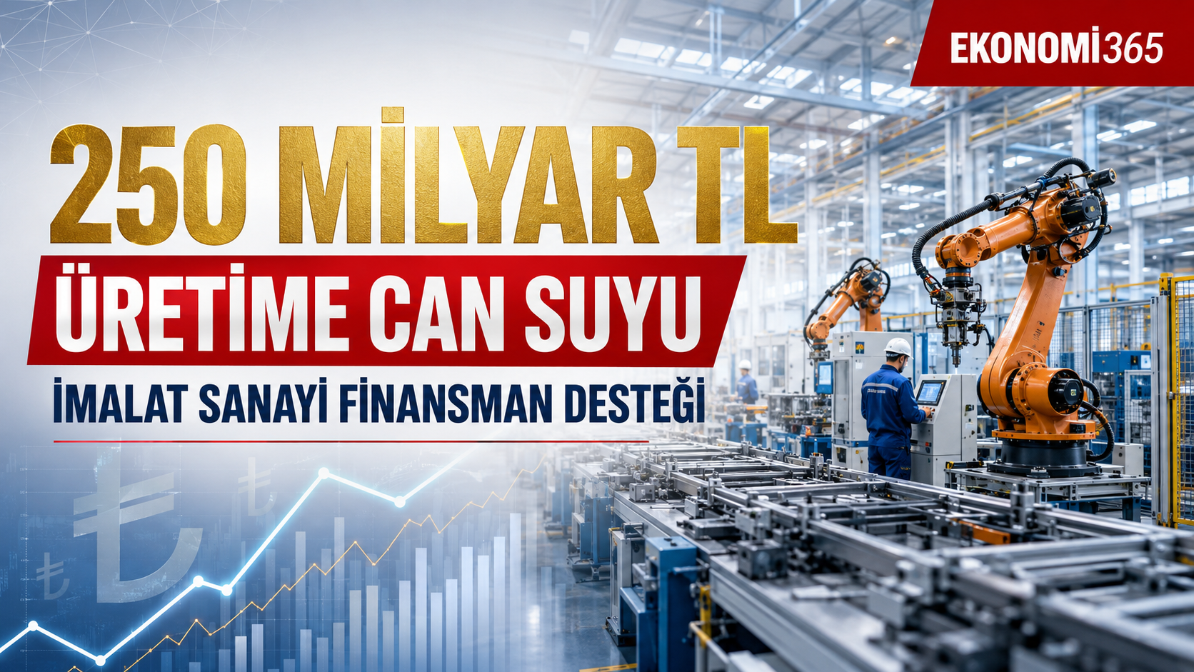 Fabrika üretim hattı ve imalat sanayisine 250 milyar TL finansman desteği
