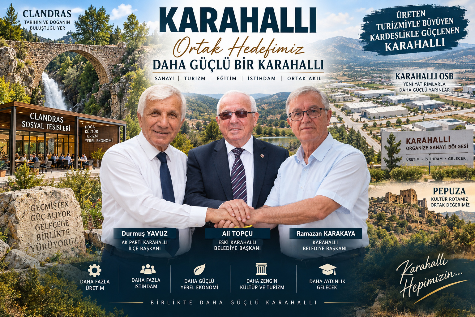 Uşak Karahallı'da Clandras, Karahallı OSB, turizm, sanayi ve ilçenin ortak kalkınma hedefi